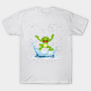 Funny Frog Graphic Style T-Shirt